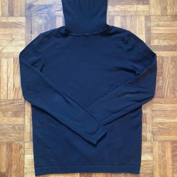 Talbots Cotton Blend Long-sleeved Turtleneck Shirt in Black Size Petite/Small - Picture 2 of 6